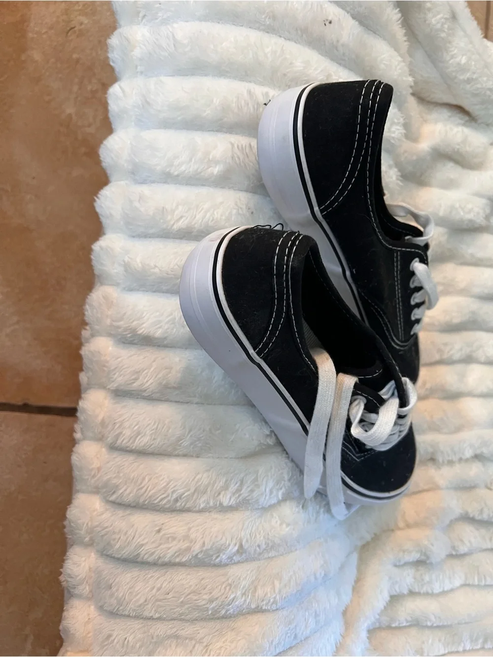 Mossimo Supply Co. Black and White Low-Top Canvas Platform Sneakers